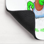 Health Warrior彼女はあなたを殴るリボン黒人女性 マウスパッド (コーナー)