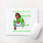 Health Warrior彼女はあなたを殴るリボン黒人女性 マウスパッド (マウス)