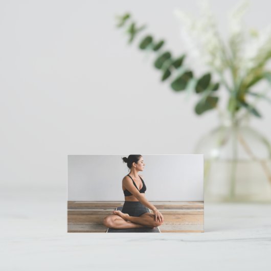 Health Wellness Blogger Content Creatorフルフォト 名刺 (スタンド正面)