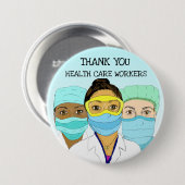 Health Workersのサポート気にに感謝 缶バッジ (正面&裏面)