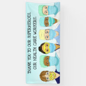 Health Workers Superheroesに感謝気に。 横断幕 (縦)