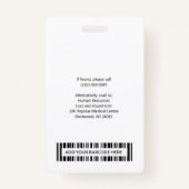 Healthcare Business Logo Employees Photo ID バッジ (裏面)