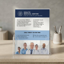 Healthcare Clinic Doctor Logo Photo QR Code  チラシ