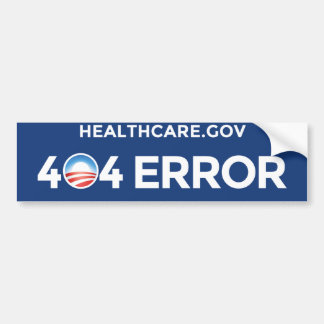 HealthCare.gov - 404間違い バンパーステッカー