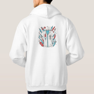 Healthcare Hero Hoodie – Vial & Syringe Art パーカ
