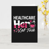 Healthcare Hero Lab Tech Laboratory Technician カード (黄色い花)