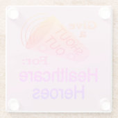 Healthcare Heroes Glass Coasterのために大声で叫ぶ ガラスコースター (裏面)