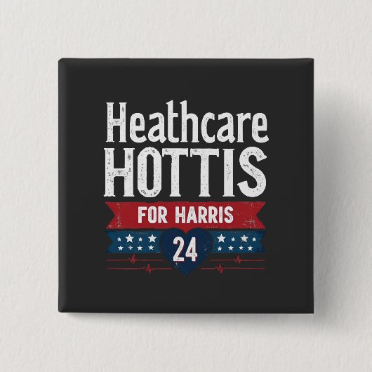 HealthCare Hotties For Harris 24 Kamala Walzナース 缶バッジ (正面)
