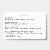 Healthcare ID Badge バッジ (裏面)