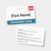 Healthcare ID Badge バッジ (正面＆裏面)