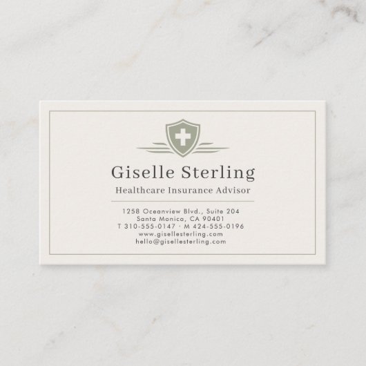 Healthcare Insurance Advisor 名刺 (正面)