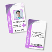 Healthcare Nurse Photo ID Badge Card バッジ (正面＆裏面)