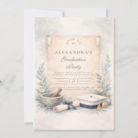 Healthcare Professional Graduation 招待状 (正面)