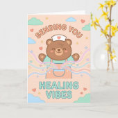 Healthcare Support Gift Sending You Healing Vibes カード (黄色い花)