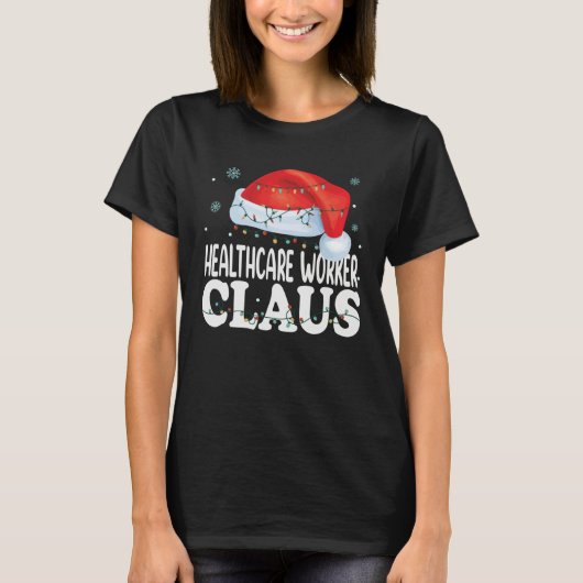 Healthcare Worker Claus Christmas Matching Costume Tシャツ (正面)