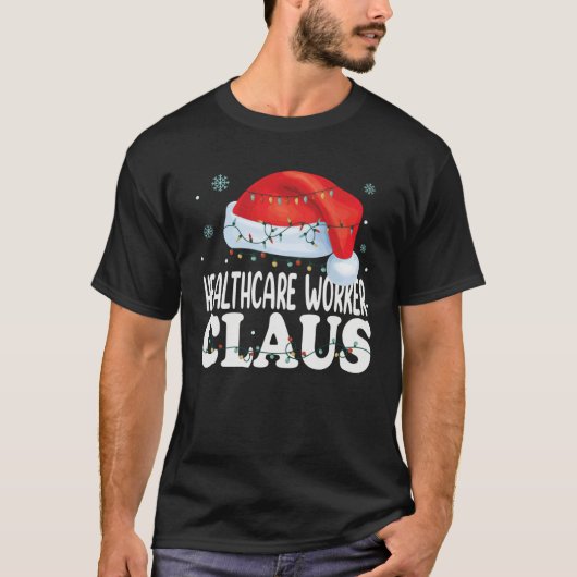 Healthcare Worker Claus Christmas Matching Costume Tシャツ (正面)