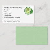 Healthy Cooking And Nutrition Theme 名刺 (正面/裏面)