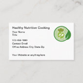 Healthy Cooking And Nutrition Theme 名刺 (正面)