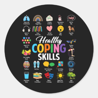Healthy Coping Skills Counselors Mental Health ラウンドシール