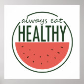 Healthy diet quote design ポスター (正面)