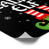 Healthy Elf Xmas Family Matching Elf Squad Christm ポスター (角)