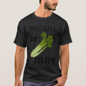 Healthy Food Ironic Quote Celery Tシャツ (正面)