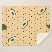 Healthy foods. Seamless avocado pattern,  avocado  シェルパブランケット (正面(横))