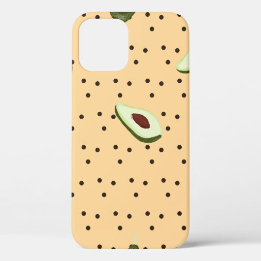 Healthy foods. Seamless avocado pattern, avocado Case-Mate iPhoneケース (裏面)