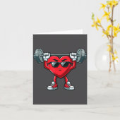 Healthy Heart Heart Disease Awareness Weightliftin カード (黄色い花)
