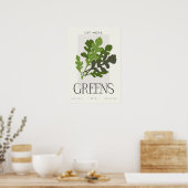 Healthy Living Greens Kitchen Wall Art Minimalist  ポスター (キッチン)