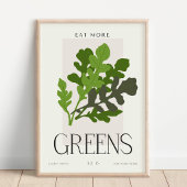 Healthy Living Greens Kitchen Wall Art Minimalist  ポスター