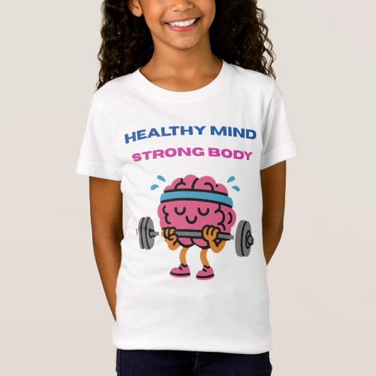 Healthy Mind. Strong Body. – Motivational Sports & Tシャツ (正面)