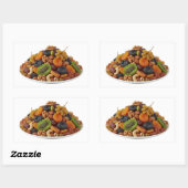 Healthy Mixed Dry Fruits and Nuts Sticker 長方形シール (シート)