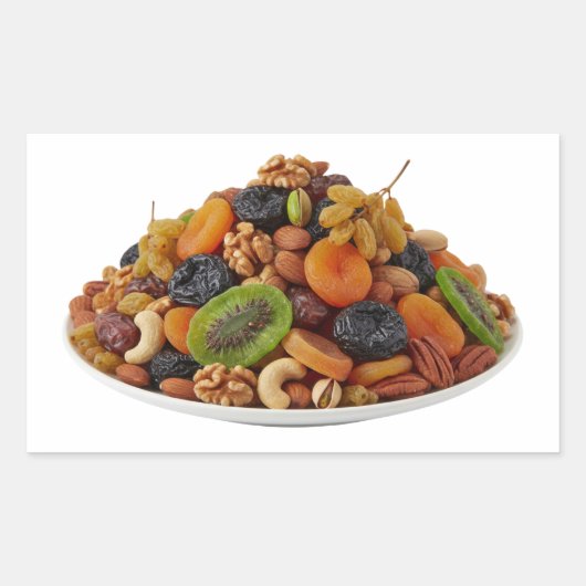 Healthy Mixed Dry Fruits and Nuts Sticker 長方形シール (正面)