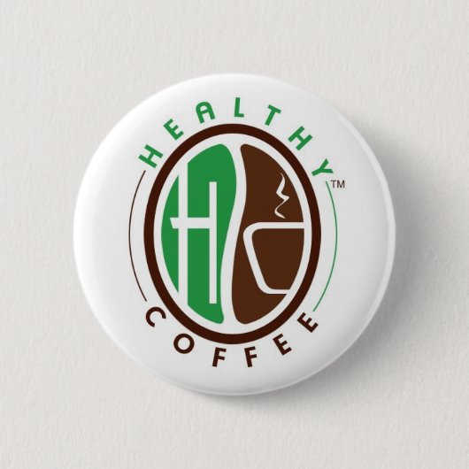 HealthyCoffeeはバッジを決め付けました 缶バッジ (正面)