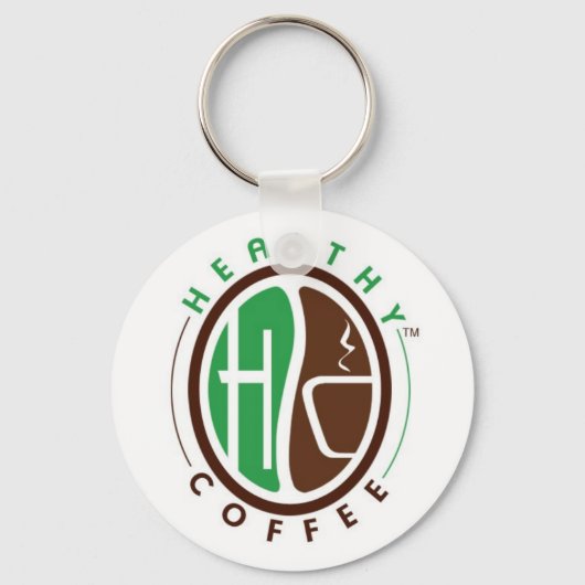 HealthyCoffeeブランドのキーチェーン キーホルダー (正面)