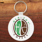 HealthyCoffeeブランドのキーチェーン キーホルダー (正面)