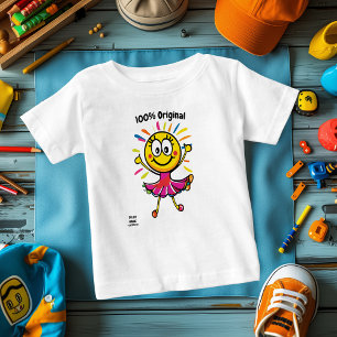 Healy Ballerina Emoji -おもしろいとカラフルWeb ベビーTシャツ