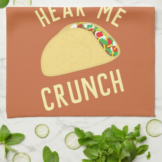 Hear  Me Crunch Taco キッチンタオル (折り畳み)