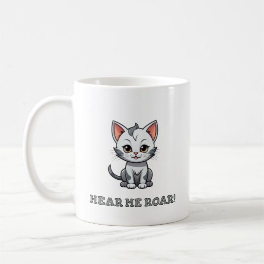 Hear Me Roar t-shirt コーヒーマグカップ (左)