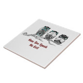 Hear See Speak No Evil Owls タイル (側面)