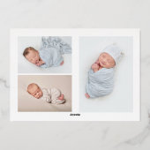 Hear Ye中世の写真誕生の発表 箔招待状 (裏面)