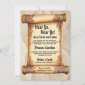 Hear Ye, Hear Ye! Medieval Royal Birthday 招待状 (正面)