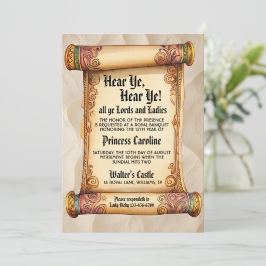 Hear Ye, Hear Ye! Medieval Royal Birthday 招待状 (スタンド正面)