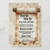 Hear Ye, Hear Ye! Medieval Royal Birthday 招待状 (正面/裏面)