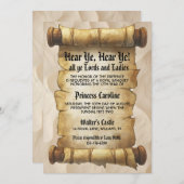 Hear Ye Medieval Renaissance Royal Birthday 招待状 (正面/裏面)