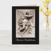 Hearas Condoencias ANGELの同情スペインのカード カード (黄色い花)