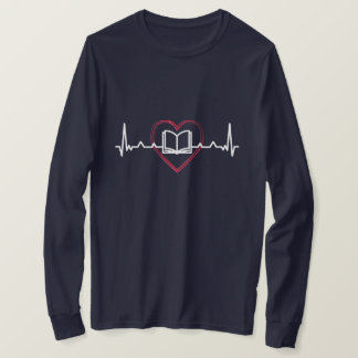 HEARBEATラインが付いている本 Tシャツ