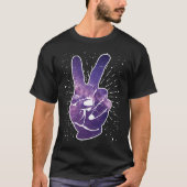 Hearing Aid Deaf Pride ASL hand sign language Deaf Tシャツ (正面)