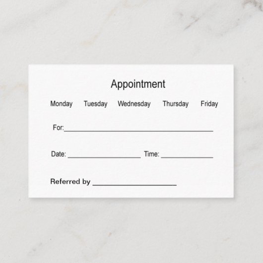 Hearing Aids ENT Appointment Business Cards 名刺 (裏面)